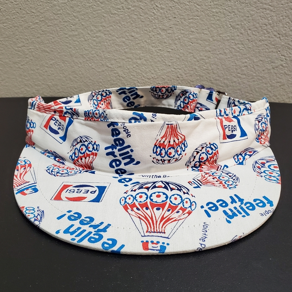 VTG 70s Pepsi People Sun Visor Hat Adult adjustabl